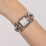 Gucci Silver Diamond Bezel Watch
