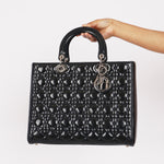 Dior Large Lady Navy Patent 2013