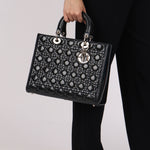 Dior Large Lady Navy Patent