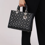 Dior Large Lady Navy Patent