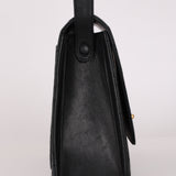 Chanel Kelly Shoulder Bag Black Lambskin 24K GP