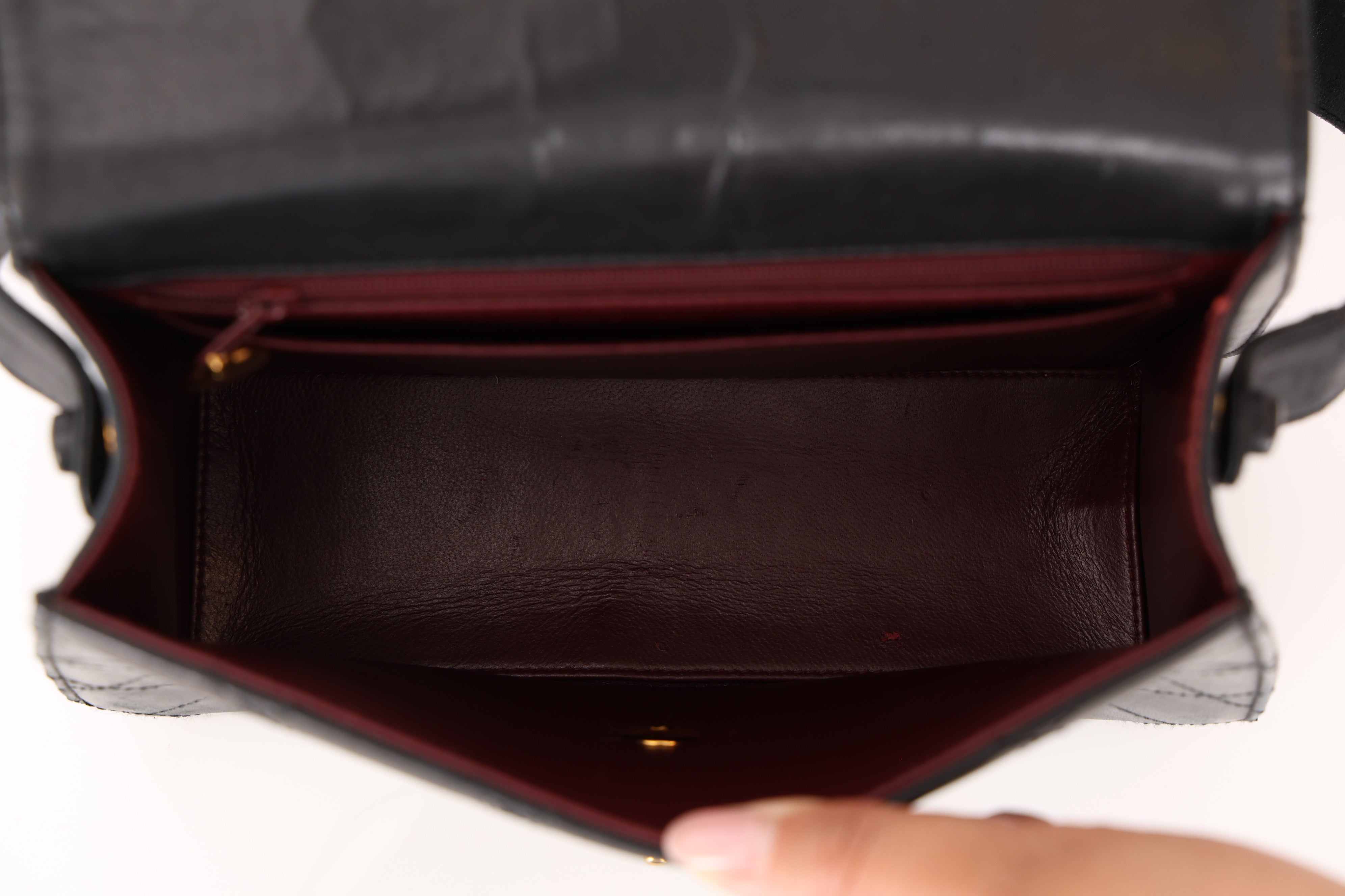 Chanel Kelly Shoulder Bag Black Lambskin 24K GP