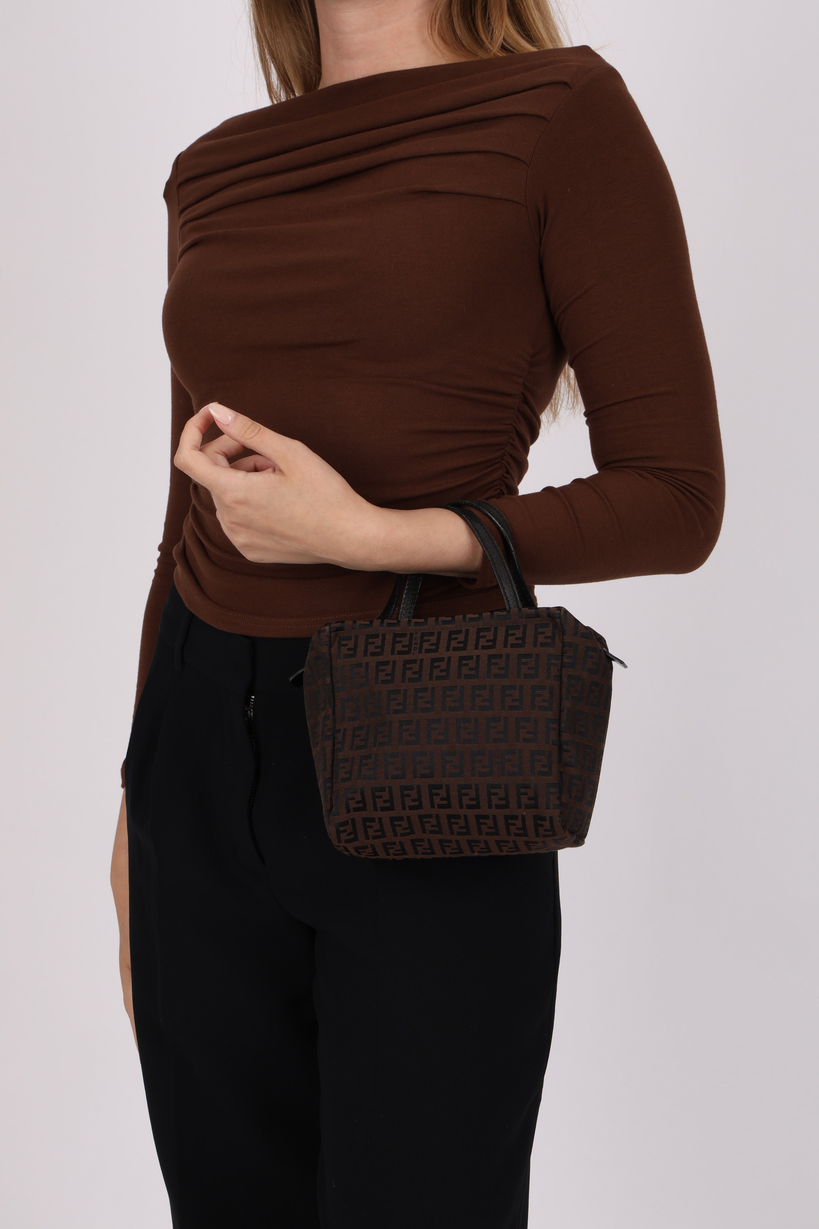 Fendi Zucchino Mini Square Tote (DONE)