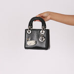 Dior Mini Lady Jeweled Swan Ceramic Effect Deerskin