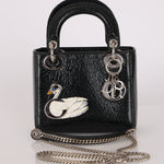 Dior Mini Lady Jeweled Swan Ceramic Effect Deerskin