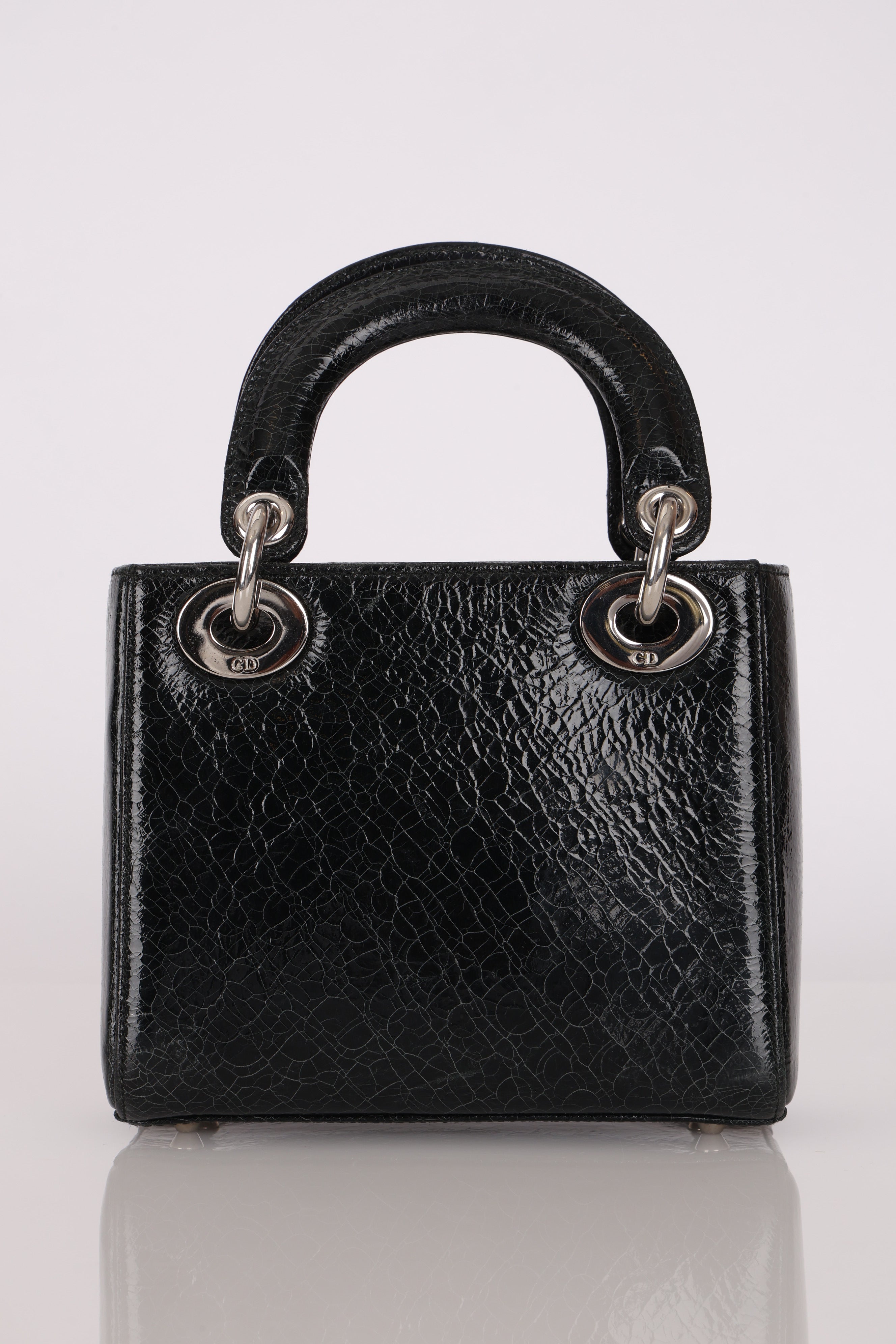 Dior Mini Lady Jeweled Swan Ceramic Effect Deerskin
