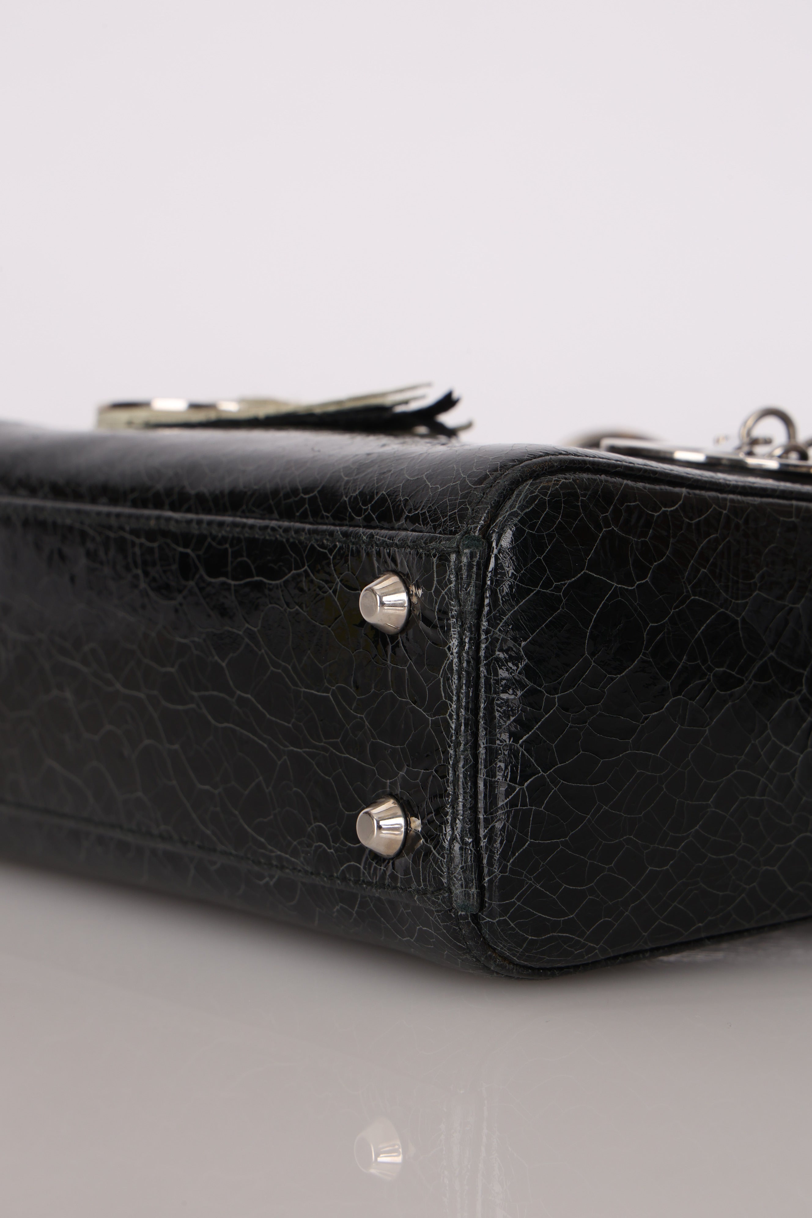 Dior Mini Lady Jeweled Swan Ceramic Effect Deerskin