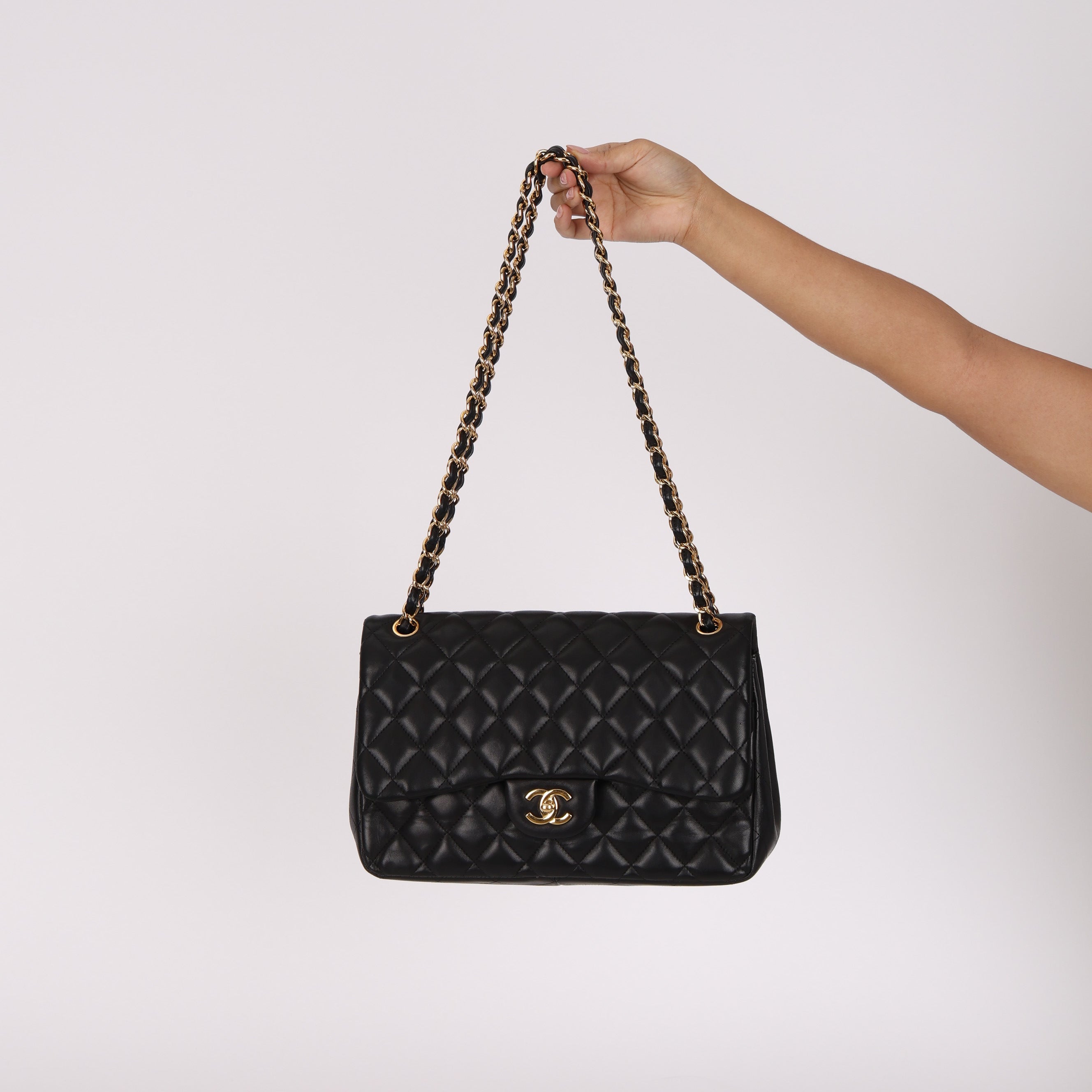 Chanel Jumbo Classic Double Flap Black Lambskin GHW