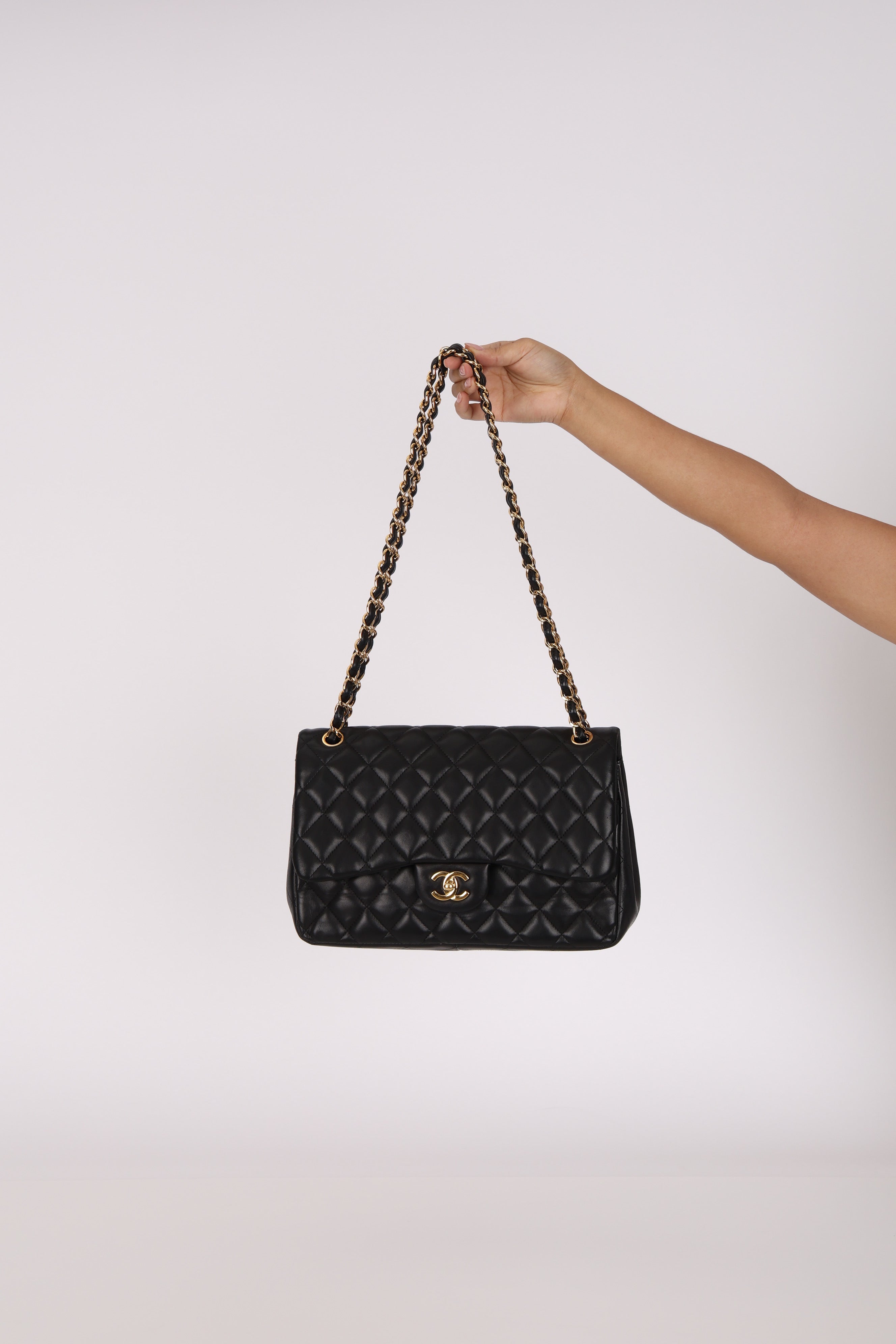 Chanel Jumbo Classic Double Flap Black Lambskin GHW