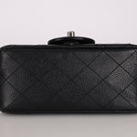 Rare Chanel Mini Square Flap Black Caviar SHW