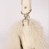 Chanel Shearling Fur Single Flap with 2.55 Mini Pouch White CGHW