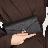 Chanel Thread Around Long Wallet Black Caviar 2018 CGHW