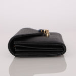 Chanel Thread Around Long Wallet Black Caviar CGHW