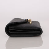 Chanel Thread Around Long Wallet Black Caviar CGHW