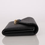 Chanel Thread Around Long Wallet Black Caviar CGHW