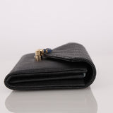 Chanel Thread Around Long Wallet Black Caviar CGHW