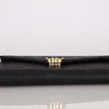 Chanel Thread Around Long Wallet Black Caviar CGHW