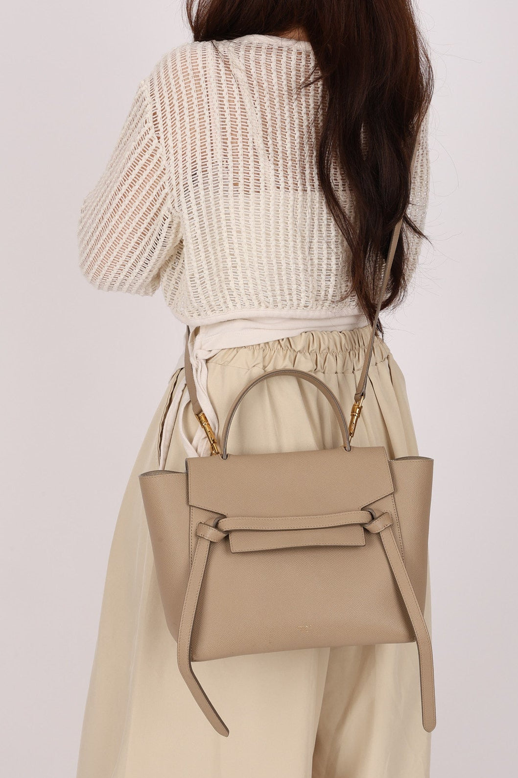 Celine Micro Belt Bag Taupe Grained Calfskin