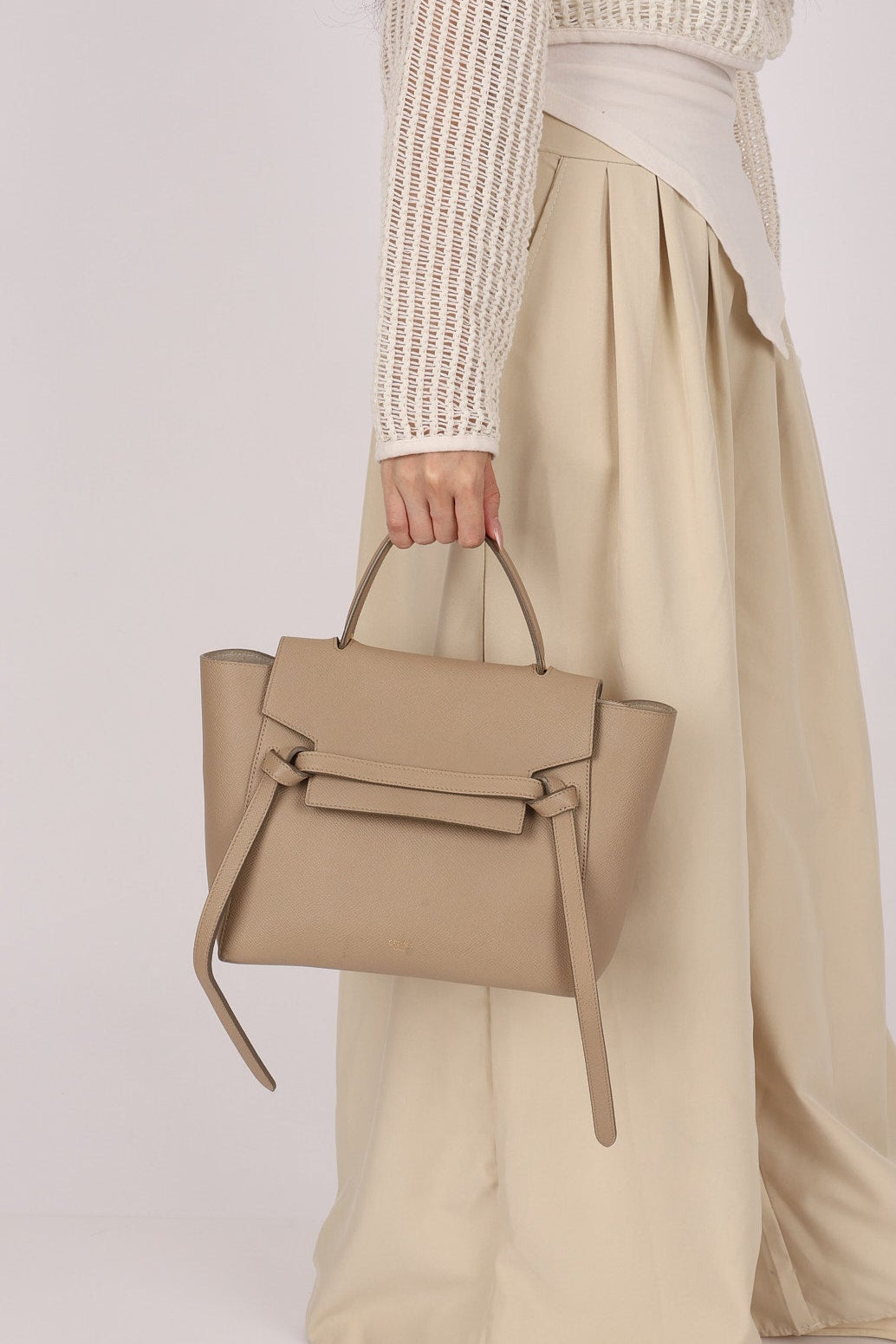 Celine Micro Belt Bag Taupe Grained Calfskin