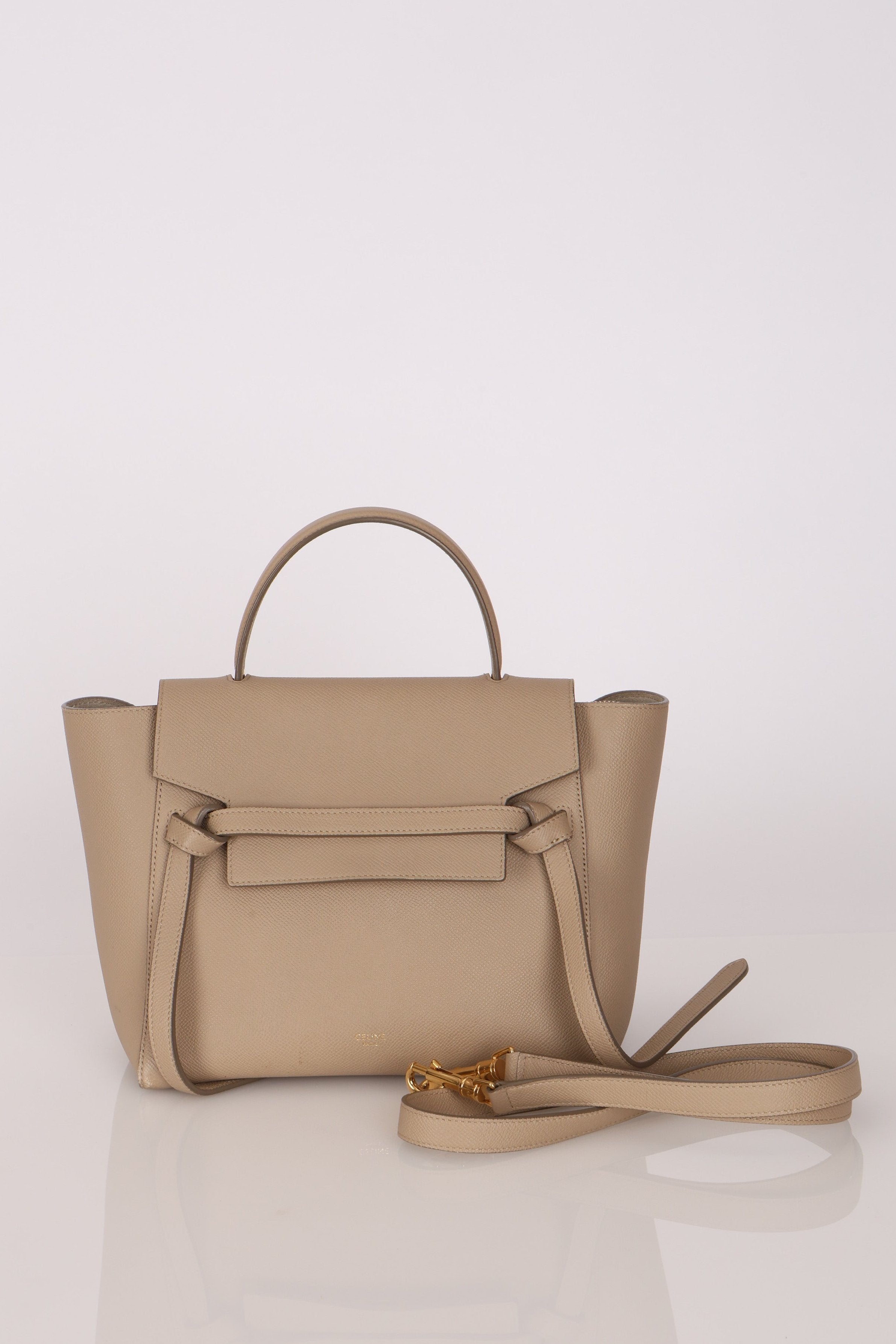 Celine Micro Belt Bag Taupe Grained Calfskin