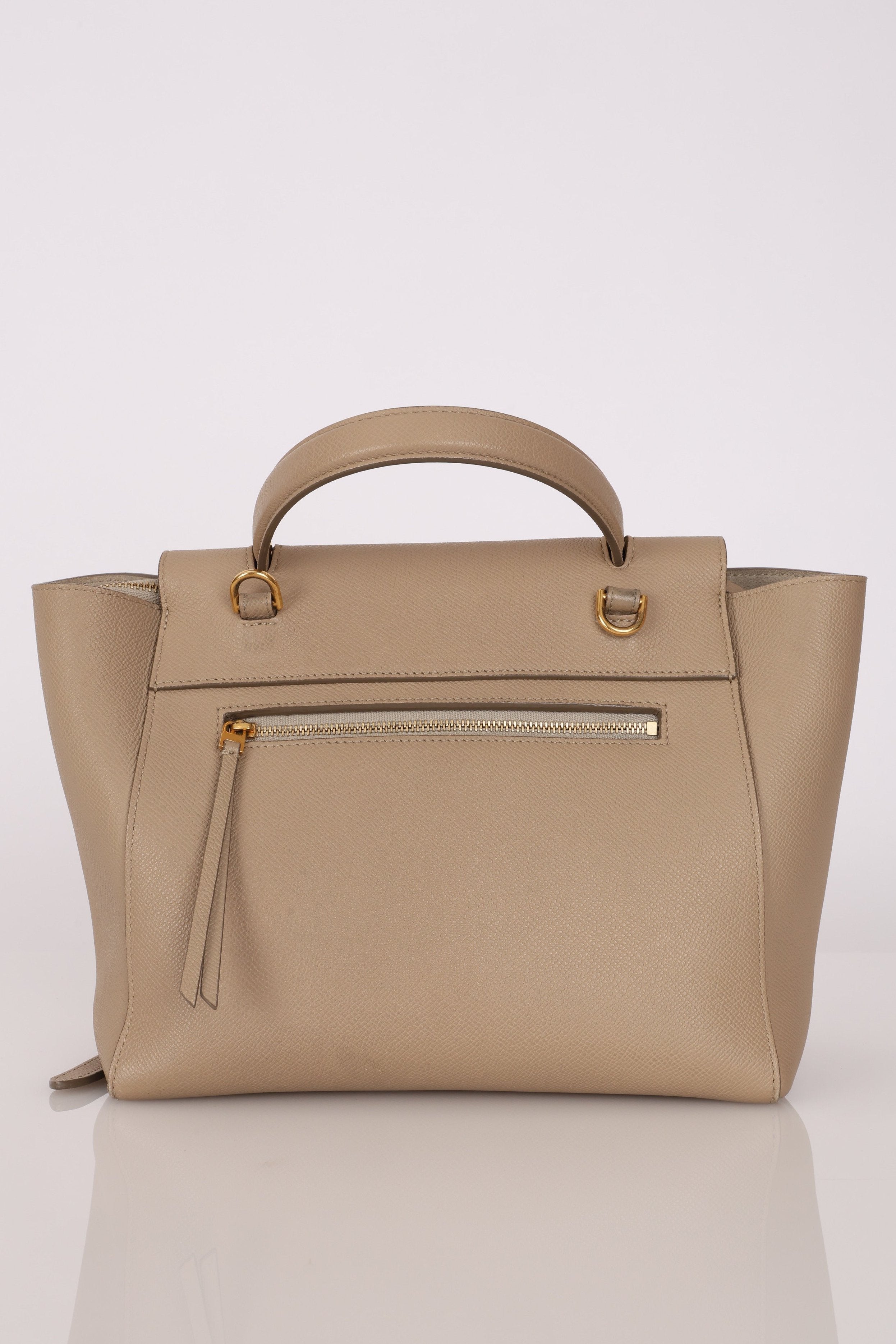 Celine Micro Belt Bag Taupe Grained Calfskin