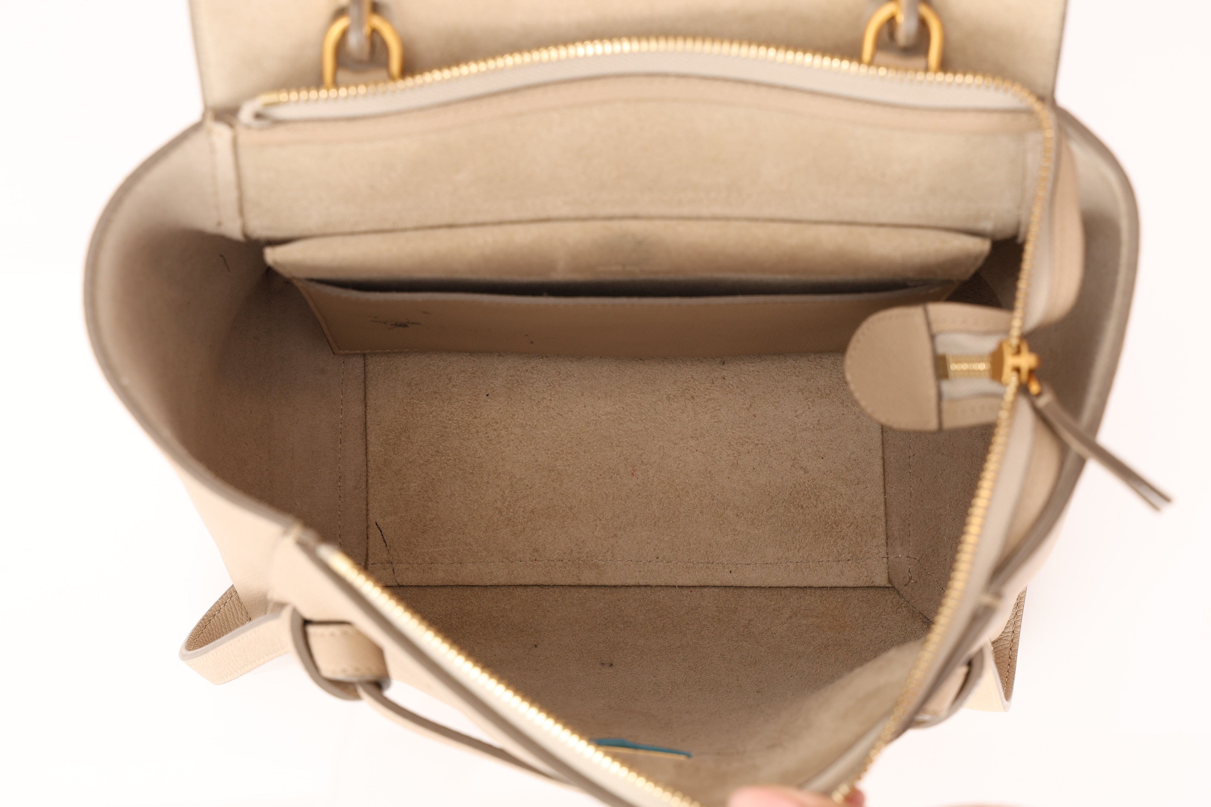 Celine Micro Belt Bag Taupe Grained Calfskin