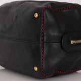 Chanel Stitched CC Bowling Bag Black Calfskin AGHW