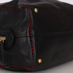 Chanel Stitched CC Bowling Bag Black Calfskin AGHW