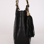 Chanel CC Tassel Bag Black Lambskin 24K GP