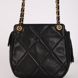 Chanel CC Tassel Bag Black Lambskin 24K GP