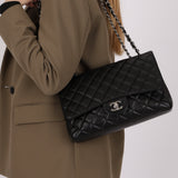 Chanel Jumbo Single Flap Black Caviar SHW