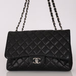 Chanel Jumbo Single Flap Black Caviar SHW