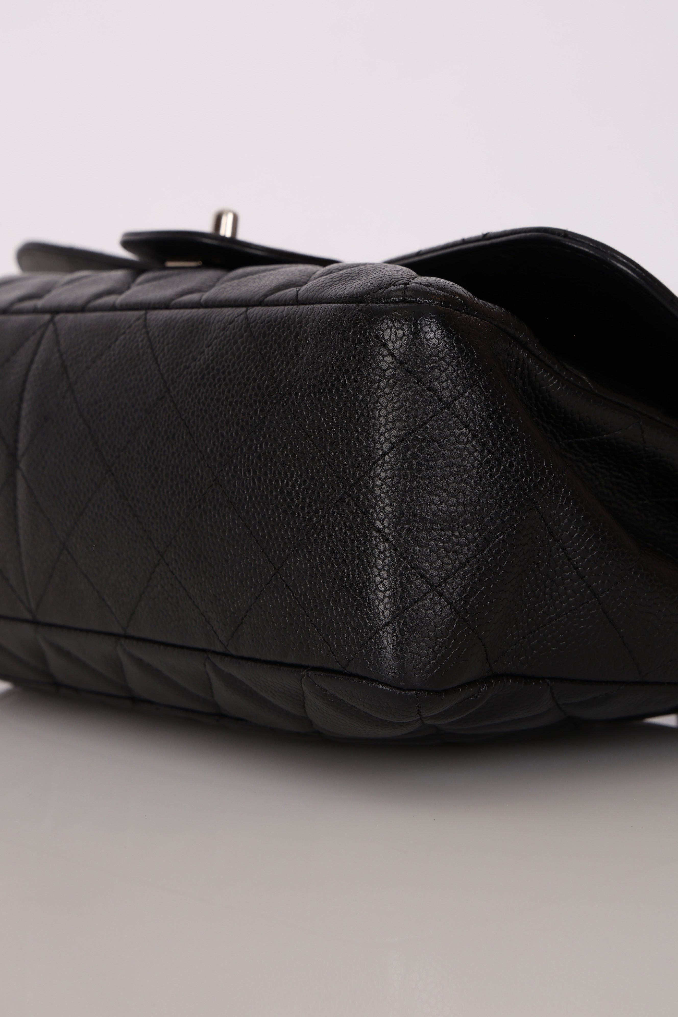 Chanel Jumbo Single Flap Black Caviar SHW