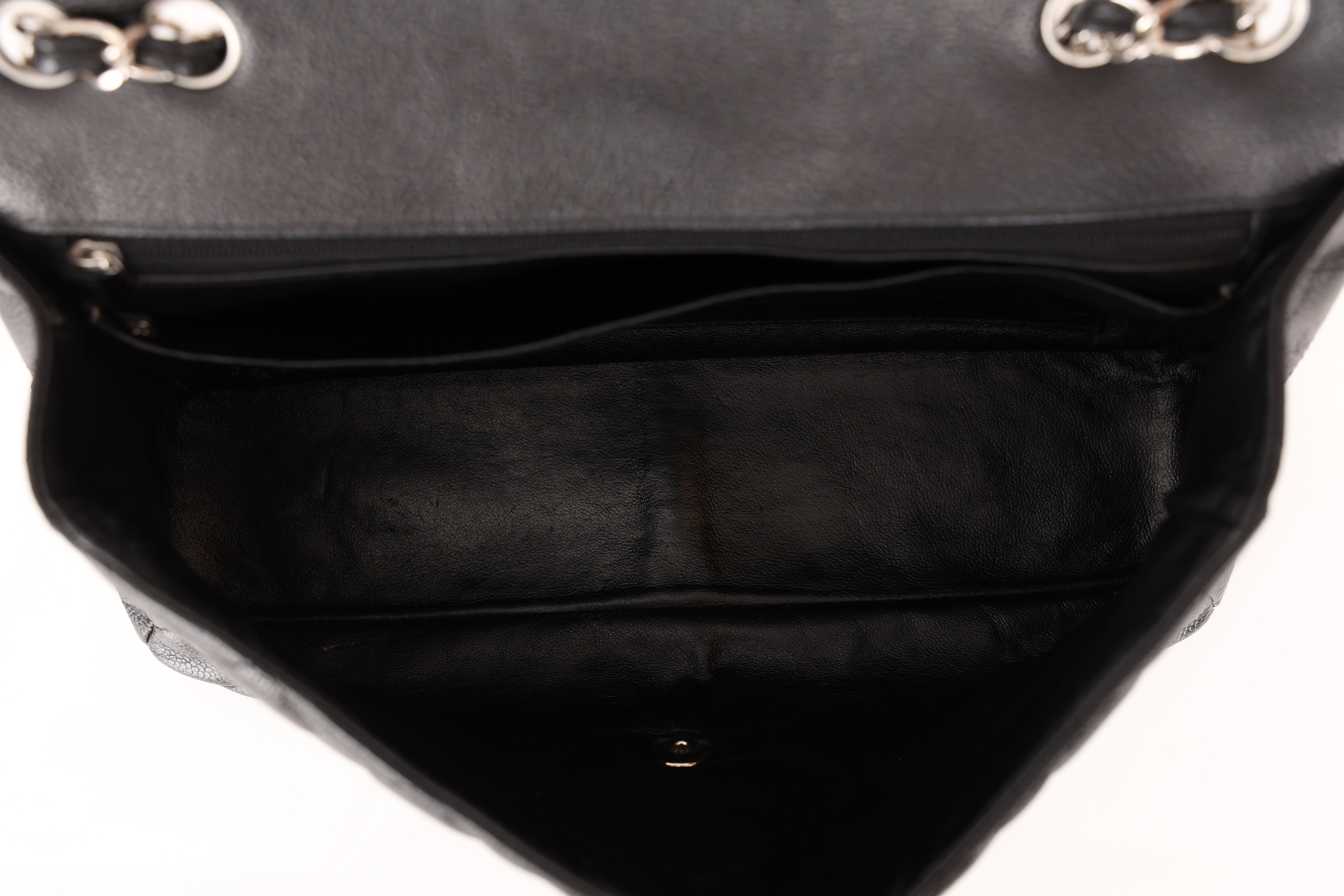 Chanel Jumbo Single Flap Black Caviar SHW