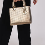 Dior Medium Lady Gold Metallic