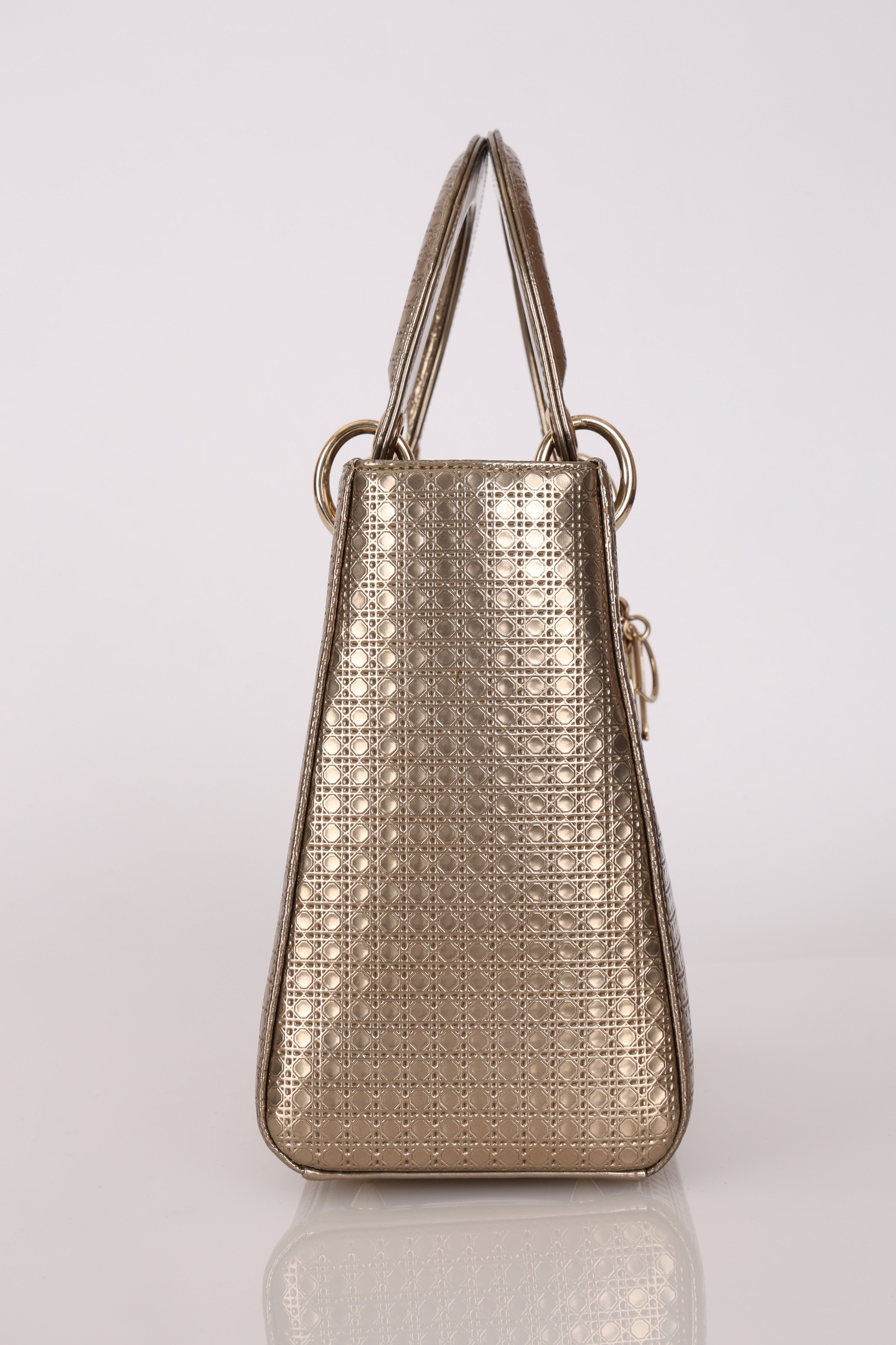 Dior Medium Lady Gold Metallic
