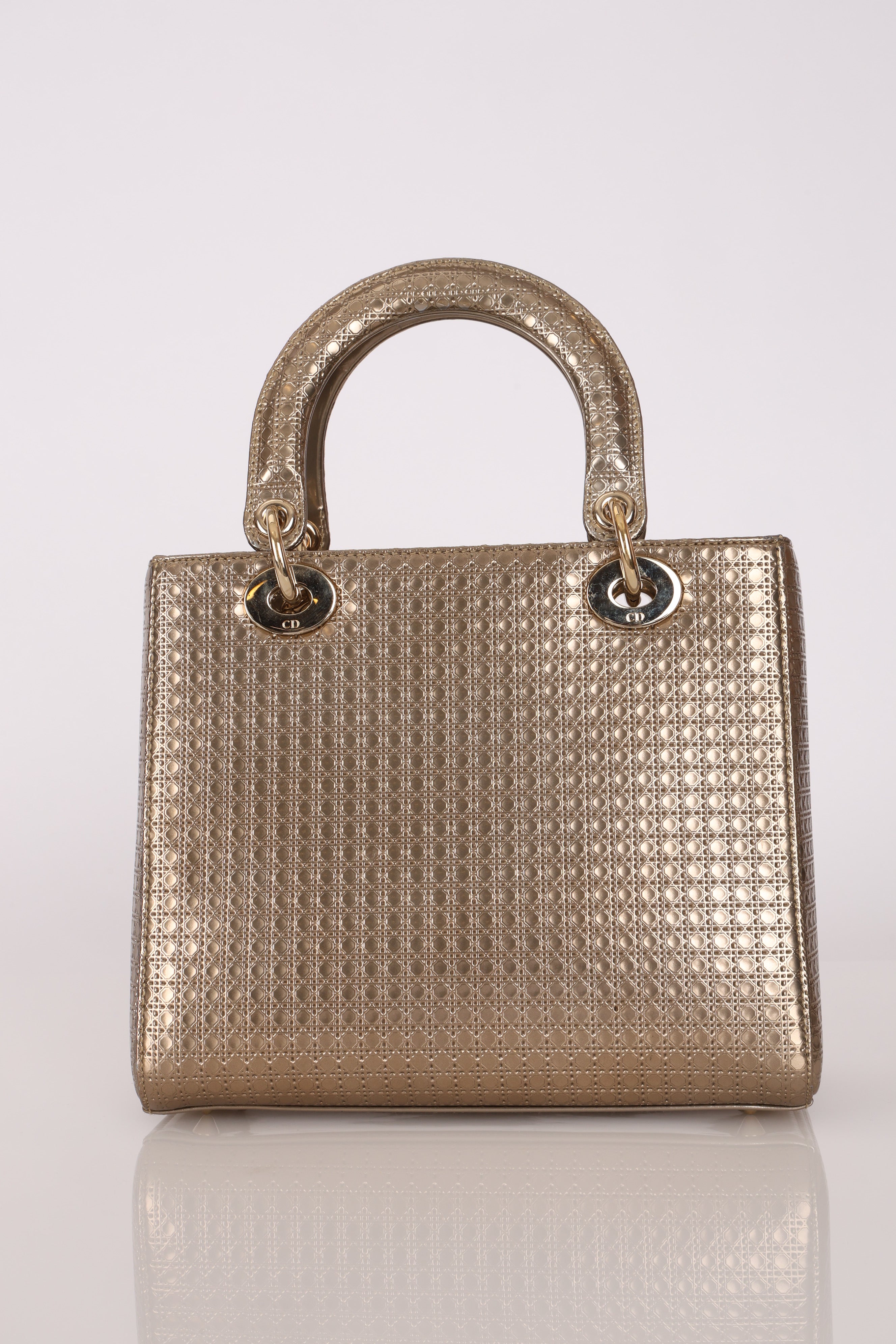 Dior Medium Lady Gold Metallic