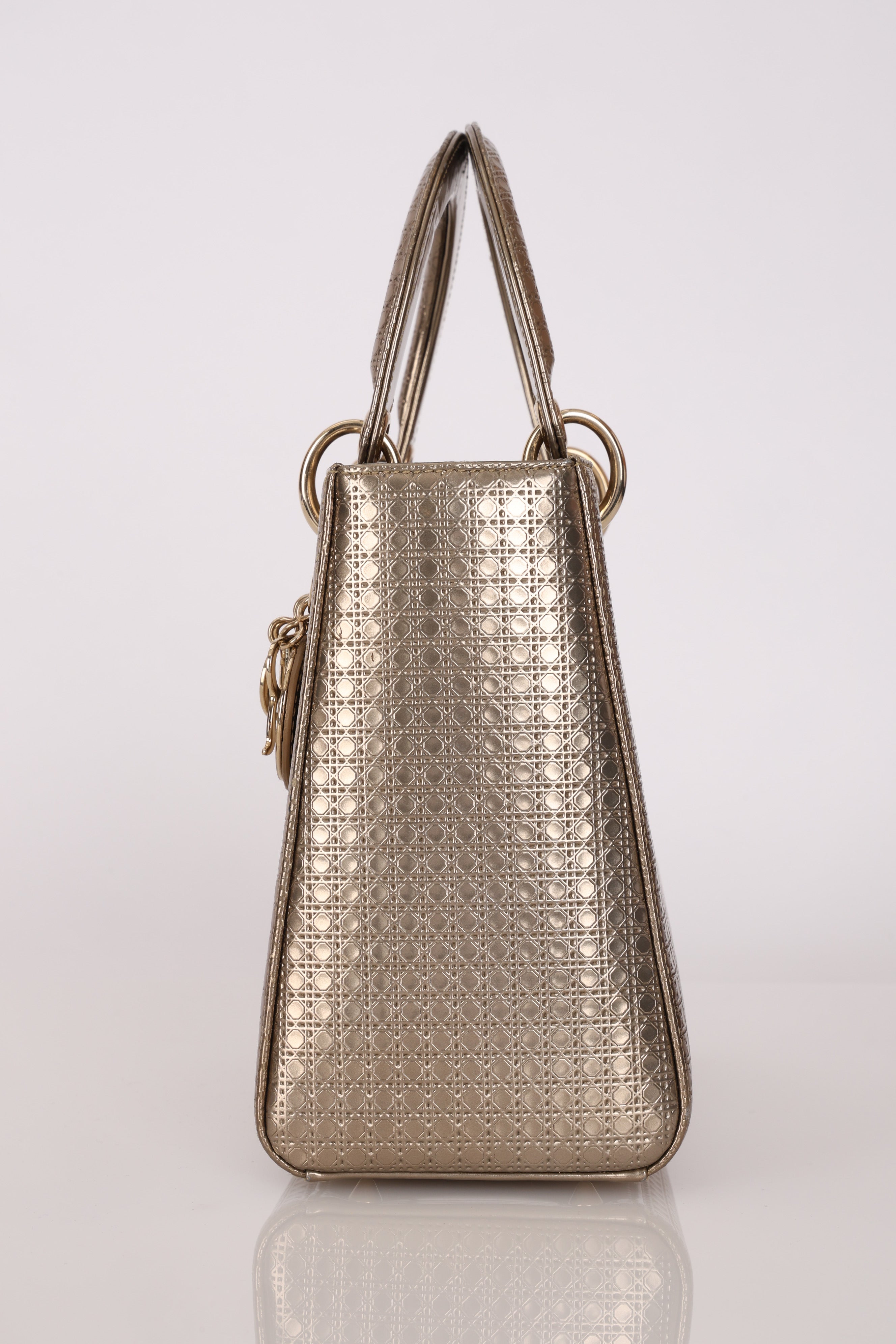 Dior Medium Lady Gold Metallic