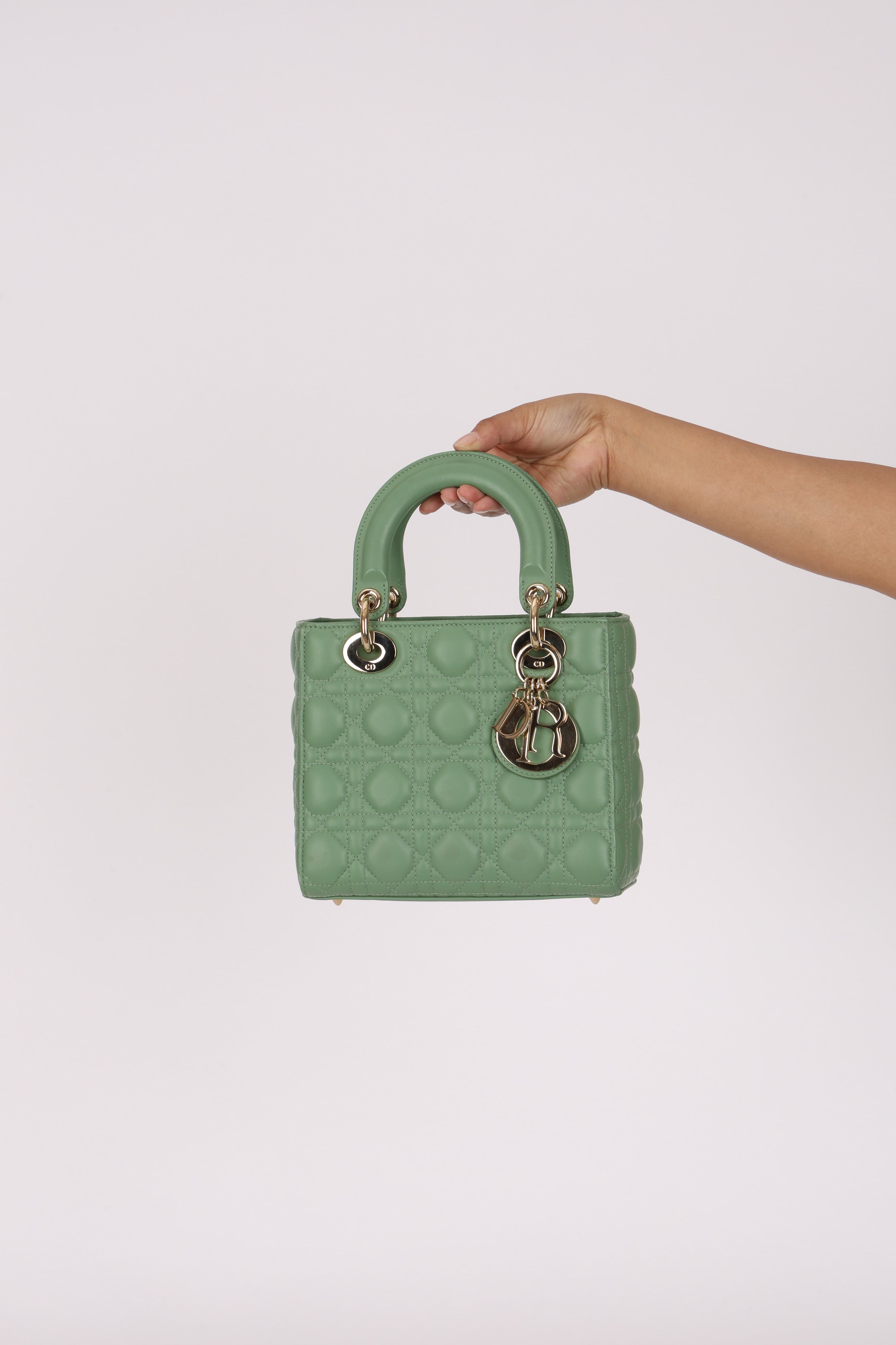 Dior Small Lady Green Lambskin
