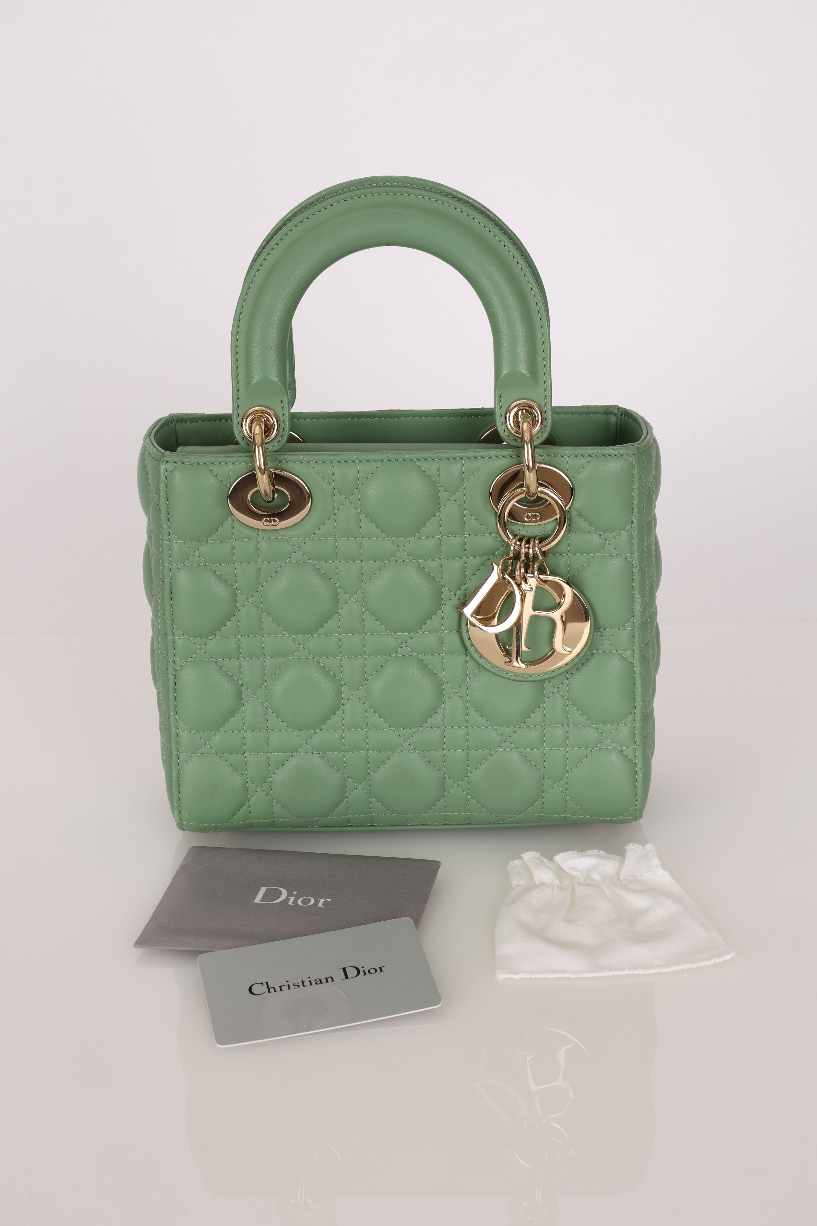 Dior Small Lady Green Lambskin