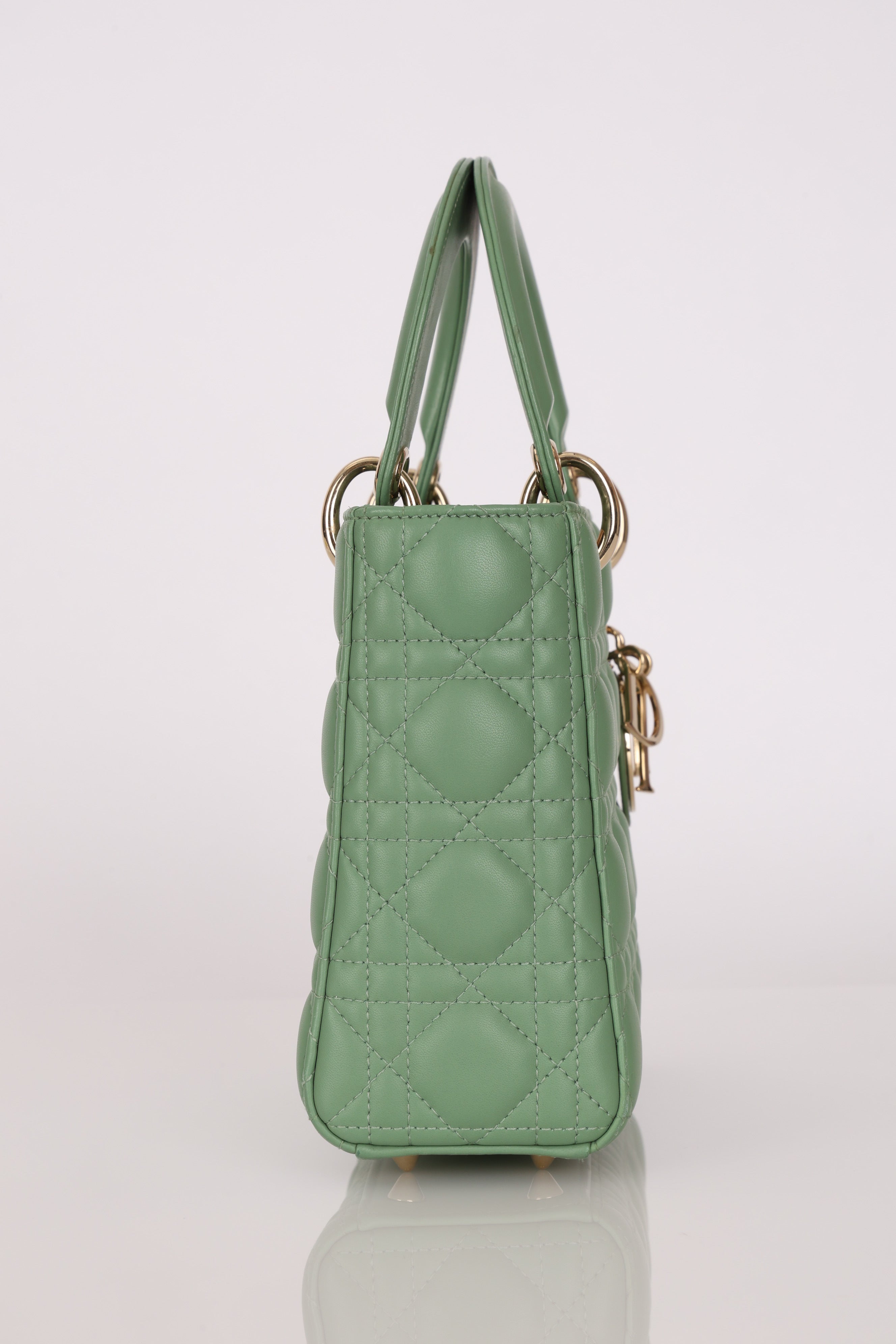 Dior Small Lady Green Lambskin