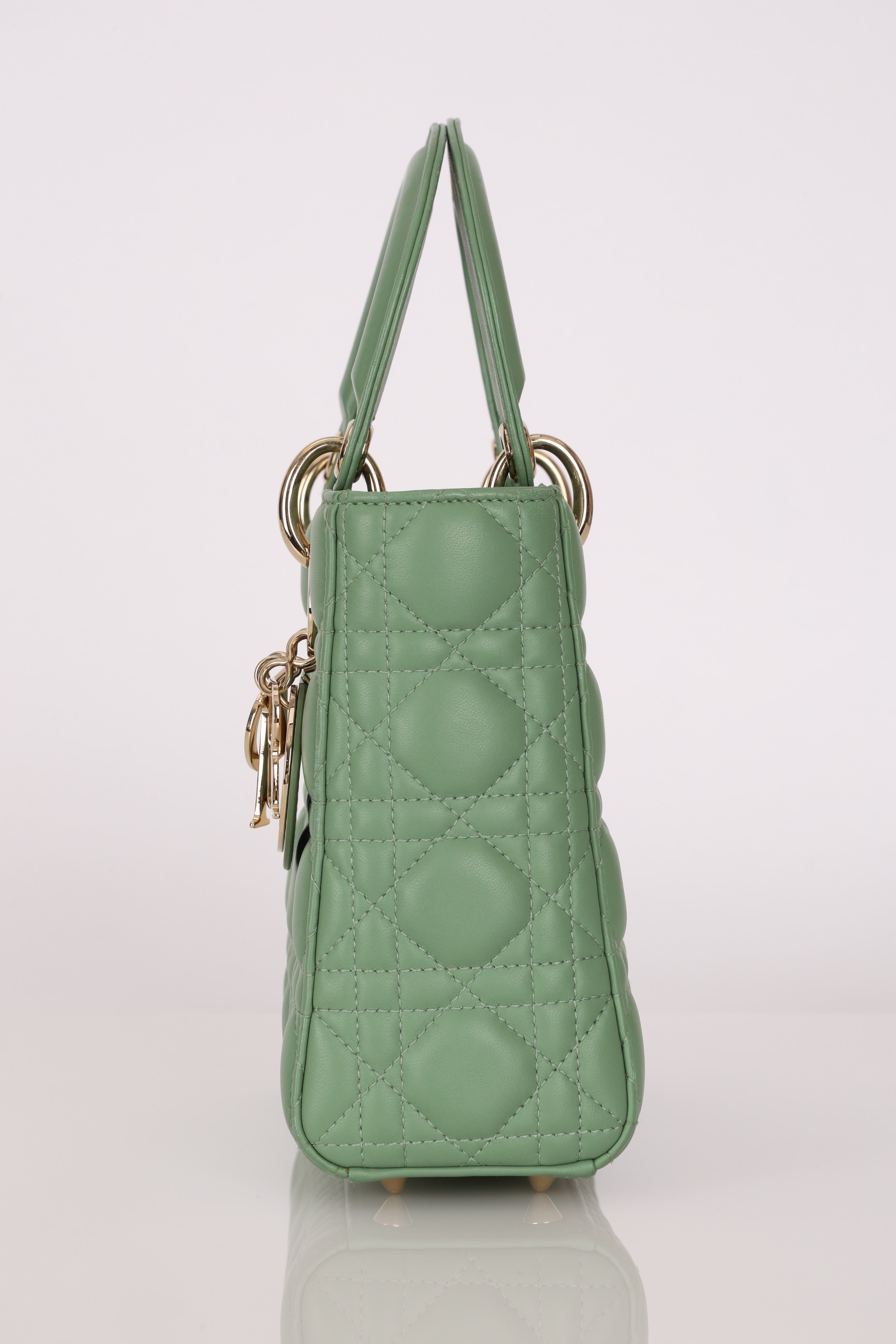 Dior Small Lady Green Lambskin
