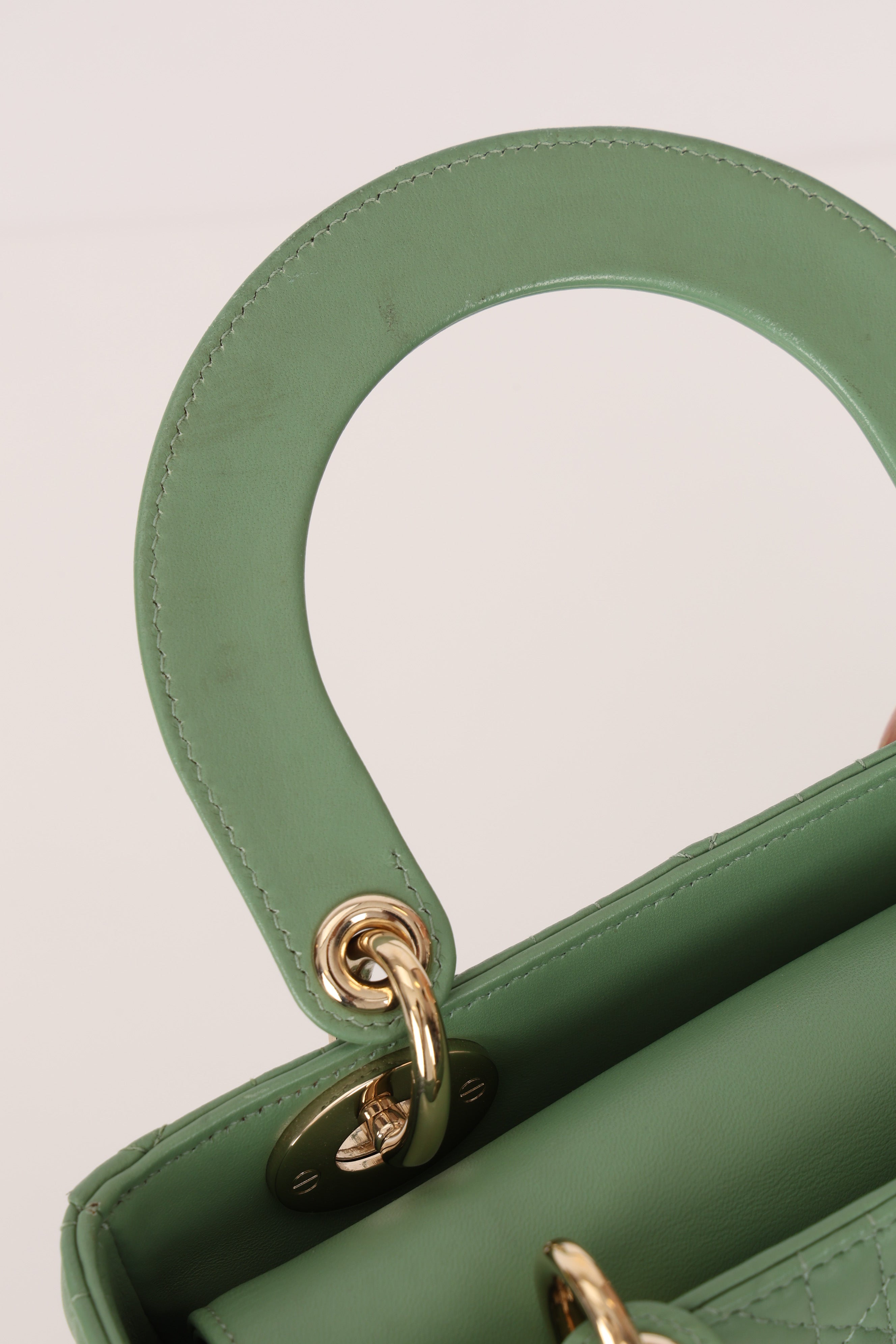 Dior Small Lady Green Lambskin