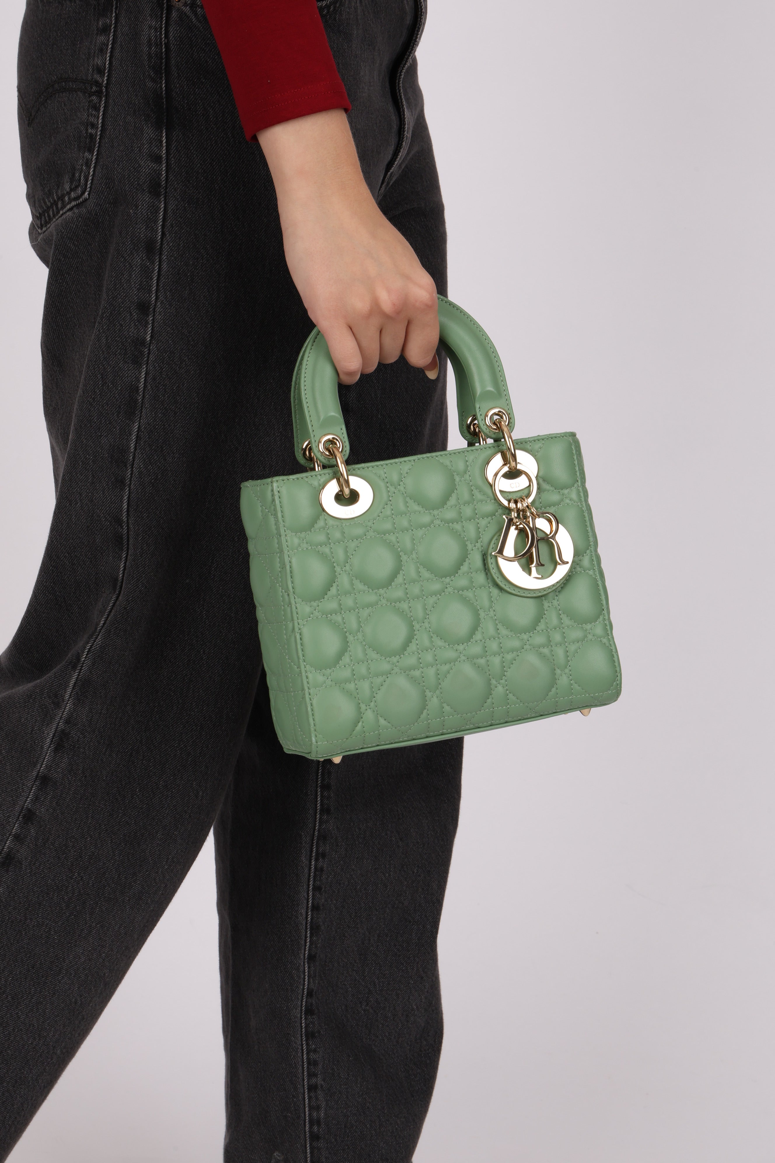 Dior Small Lady Green Lambskin