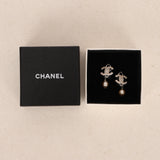Chanel CC Pearl Drop Clip-On Earrings
