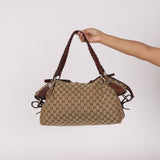 Gucci Medium Monogram Bamboo Bar Tote