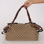 Gucci Medium Monogram Bamboo Bar Tote