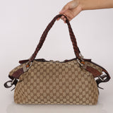 Gucci Medium Monogram Bamboo Bar Tote