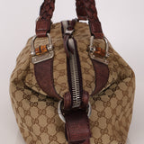 Gucci Medium Monogram Bamboo Bar Tote