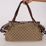 Gucci Medium Monogram Bamboo Bar Tote